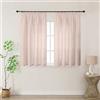 Joydeco Tende Lino Semitrasparenti per Interni Finestre 2 Pezzi L 140 x A 145 CM, Tende Decorative Moderne con Fettuccia Camera da Letto Soggiorno Sala da Pranzo, Rosa Antico