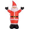 HOMCOM Babbo Natale Gonfiabile Luminoso Luci LED Decorazione Natalizia | Decorazione Natalizia, da Esterno e Interno, con Gonfiatore Incluso