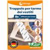 DOLCI SOGNI Antitarme per Armadi Vestiti - Senza Biocidi - 8 Fogli - Trappole Adesive per Monitoraggio Contro Tarme dei Tessuti - Made in Germany - Anti Tarme Vestiti Armadio Fino a 3 Mesi