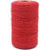 jijAcraft 200M Corda di Cotone 2mm Spago Cotone Naturale per Decorazioni Natale Confezioni Regalo Artigianato Fai-da-Te Rosso