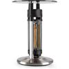 blumfeldt Primal Heat - Riscaldatore radiante da terra, Riscaldatore IR da tavolo alto, Radiatore a infrarossi da 1600 W, Sensori di prossimità a infrarossi, Altezza: 65 cm, Argento