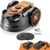 LawnMaster OcuMow® Robot tagliaerba senza filo perimetrale fino a 250 m², navigazione visiva, taglio sistematico con percorsi paralleli, rilevamento automatico degli ostacoli, Drop & Mow