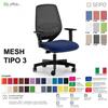 SEIPO MESH TIPO 3 MH0027 Poltrona schienale in rete braccioli Movimento sincro traslatore "Z" SEIPO ECOPELLE D2