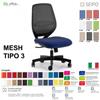SEIPO MESH TIPO 3 MH0028 Poltrona schienale in rete Movimento sincro "R2" SEIPO ECOPELLE D2