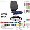 SEIPO MESH TIPO 3 MH0030 Poltrona schienale in rete Movimento sincro traslatore "Z" SEIPO ECOPELLE D2