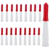 GUDQVOZIHG 20 punte per cartuccia con tappi per ugelli rossi, punte in silicone trasparente, punte di ricambio, inserto per siringa in silicone, ugello per colla e pistola per cartucce, attrezzi per sigillanti