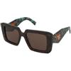 Prada PR 23YS 2AU06B | Occhiali da Sole Graduati o Non Graduati | Prova Online | Plastica | Quadrati | Marrone, Havana | Adrialenti