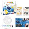 PRIMO Junior Kit - Pasta Modellabile Autoindurente Testata, Set 2 Panetti Simil Argilla da Modellare, Tempere 7 Colori per Bambini