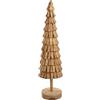 GILDE Objeto - Albero di Natale in legno, colore naturale, altezza 120 cm, diametro 32 cm, decorazione natalizia