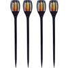 Lumisky Set di 4 mini torce solari effetto fiamma LED bianco caldo 4 mini maity sun, H70 cm
