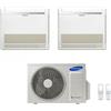 Samsung Climatizzatore Condizionatore Samsung Dual Split Console Inverter 9+12 con AJ040NCJ R-32 Wi-Fi Optional 9000+12000 con Comando Wireless Incluso - Novità