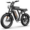 URLIFE Bici Elettrica per Adulti, 20×4,0 Fat Bike Bicicletta Elettrica, Batteria Rimovibile 48V 15,6Ah, Autonomia fino a 80 km, 7 Velocità, Display LCD, Fari Luminosi, Sospensioni Complete