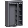 HOMCOM Armadio in tessuto con barra appendiabiti e 5 ripiani 110x45x175 cm, grigio | Aosom Italy