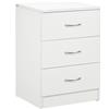 HOMCOM Comodino con 3 cassetti e design antiribaltamento, 40x35x58 cm, bianco | Aosom Italy