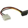 InLine Cavo SATA alimentazione da 4pin maschio 5,25"" (Alim.) a 15pin Power SATA femmina (HDD), 90 gradi valto [4043718091362]