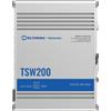 Teltonika Switch Teltonika TSW200 industriale non gestito 8x10/100/1000 + 2xGigabit SFP Alluminio [TSW200]