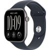 Apple Smartwatch Apple Watch Series 12 GPS + cellulare 46mm Grigio siderale - Blu navy [MJG74QL/A]