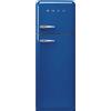 SMEG FRIGORIFERO DOPPIA PORTA SMEG FAB30RBE6, Capacità netta totale 294 l, Rumorosità: 34 dB(A), 3 ripiani, Dimensioni: L 60 cm A 172 P 76,8 cm, Blu, Classe C