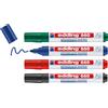 Edding Pennarello per lavagna bianca, 660, multicolore, 4 pennarelli per lavagna bianca, punta rotonda da 1,5 a 3 mm, cancellabile a secco, per lavagne bianche, lavagne a fogli mobili, magnetiche,