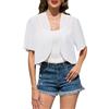 Sopesil Coprispalle Donna Elegante in Chiffon Cardigan Leggero Corto Donna Bolero per Abito da Sera Giacca Estiva alla Moda Casual Taille S-XXL