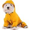LJWDYS Impermeabile per Cani con Cappuccio all-Inclusive Mantella Antipioggia Impermeabile A Quattro Zampe Vestiti per Animali Domestici Vestiti per Cuccioli (Color : Yellow, Size : L)