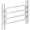 Relaxdays Grate per Finestre Antiscasso, 600x1000-1500 mm, Estensibili, Acciaio Robusto, Inferriate di Sicurezza, Grigio
