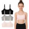 SEAUR Ragazze Reggiseno Cotone Sportivo Bralette con Spalline Sottili Moda | Senza Ferretto Tinta Unita Comfort 10-15 anni