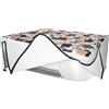 kwmobile Copertina Antipolvere Compatibile con HP DeskJet 2755e / DeskJet 2720e / 2710e / 2820e / 2721e - Copri Stampante in Lino - Copertura Protettiva - Gatti