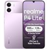 realme P4 Lite Smartphone 4+128GB, Purple | Batteria Titan 6600mAh, Ricarica Rapida 15W e Ricarica Inversa 6W, Display HD LCD 6,8 pollici, frequenza 120Hz, IP64