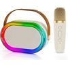 JYX Cassa con Microfono Adulti Bambini - Versione Aggiornata 2026 | Sistema audio portatile professionale Bluetooth 5.3 con effetti sonori magici; macchina per karaoke ideale per feste e viaggi