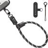 SMALLRIG Cinturino da Polso Pelle Nylon 38 cm per Smartphone - 4990 | Regolabile per iPhone, per Samsung, gancio integrato per chiavi e accessori, Nero