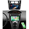 Hikity Autoradio 9 per Toyota Yaris 2005-2011 Wireless CarPlay | Schermo IPS HD, BT 5.2. Android Auto, EQ Audio, Mirror Link, Retrocamera, MIC