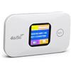 Tonysa WiFi Mobile Portatile, Hotspot Mobile WiFi 4G, Router Modem di Rete da 300 Mbps con Display LED, Compatibile con B1 B3 B5 B40. Plug and Play. Bianco