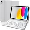 IVEOPPE Tastiera per iPad A16 11 Generazione 11 2025/10 Generazione 2022 10.9 | Cover Keyboard Staccabile Italiano QWERTY, Custodia Tastiera Bluetooth con Portapenna per iPad A16 11/10 Gen, Grigio chiaro