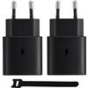 Ysevnotan Caricatore rapido USB C da 25 W per Samsung Galaxy S26 S25 S24 S23 S22 S21 S20 FE Ultra, A57 A56 A55 A54 A53 A52 A51 A36 A35 A17 A16, Galaxy Tablet Tab A11 A11+ A9 A9+ S11 Lite S10 FE+ 2 confezioni