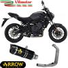 Arrow Scarico Completo Yamaha MT-07 2022 Arrow Moto Terminale Thunder Alluminio Nero