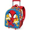 Marvel Spiderman Web Out-Zainetto 3D con Ruote Piccolo, Blu, 26 x 34 cm, Capacità 7 L