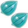 YARNOW Set 2 Pezzi Piatti in Ceramica per Aromaterapia e Oli Essenziali, Contenitori Blu per Salone di Bellezza e Sauna Design Elegante e Funzionale