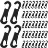 MERRYHAPY Ganci per Fissaggio Cuscini Auto in Plastica 200 Pezzi Doppio Gancio S per Coprisedili, Accessori per Fissaggio Poggiatesta, Adatti a Sedili Auto Standard
