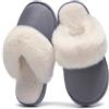 Donpapa Pantofole Donna Uomo Invernali Peluche da Casa in Effetto Camoscio | Ciabatte Invernali Calde Casa, Morbide & Comode Slippers, Antiscivolo, Interno e Esterno