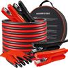 TLGREEN Cavo di avviamento da 6 m, 1500 A, 30 mm², per cavo batteria auto | Cavo CCA, pinze completamente isolate per una protezione sicura da contatto, rivestimento in PVC estremamente resistente al