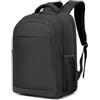 Shavont Zaino Porta PC da 15,6 Pollici da Uomo e Donna, Zaino da Lavoro Leggero con Scomparto PC ad Apertura Completa e Tasca Antifurto per Viaggio, Ufficio e Università (Nero)