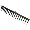 KOTARBAU® Rastrello per Foglie - Rastrello Giardino - Plastica - 61 cm - Nero - 18 Denti - per Erba Fieno - Senza Manico - Leggero Resistente