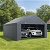 Monucep Tenda da garage con telone in PE resistente alle intemperie, impermeabile, con 2 pareti laterali e 12 picchetti, protezione UV, per auto, SUV, camion, barca