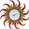 KESOTO Termometro da Esterno Decorativo in Ferro, Diametro 38 cm, Ornamento Decorativo da Esterno a Forma di Girasole, termometro da Parete per Balcone e, B