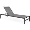 Bizzotto Lettino Konnor Antracite Impilabile C-Ruote Bizzotto cod.0662286