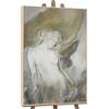 YS-Art Quadro Figurativo Beige e Grigio, Nudo Artistico Moderno Dipinto