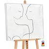 YS Quadri Soggiorno Dipinti a Mano Acrilici Attrazione I Dipinto a Mano | Quadri Moderni su Tela M.Julinski 100x100 cm