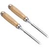 sourcing map 2 scalpelli per legno da 8 mm / 5/16 scalpelli piatti per | Lama in acciaio al carbonio, strumenti manuali per la lavorazione del legno con manico in legno per falegnameria