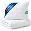 Totsy Baby Piumino per lettino e cuscino Set coperta culla microfibra neonato | bianco 135x200 cm piumone per bambino imbottitura leggera traspirante caldo morbido tutte stagioni liscio